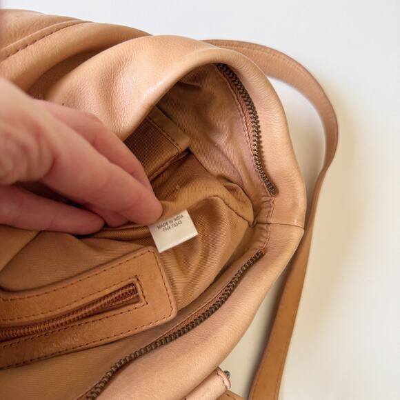 Aspen Tan Leather Convertible Backpack - Picture 10 of 10